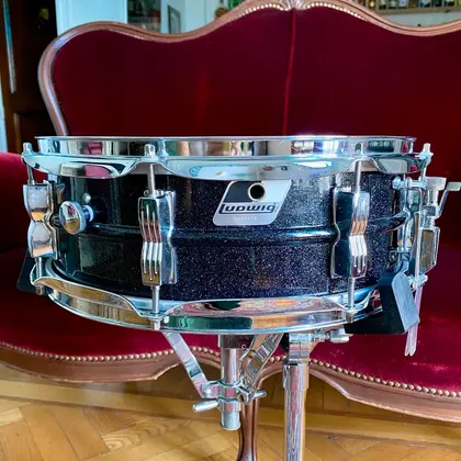Redoblante Ludwig Acrolite Black Galaxy 14” x 5” - 1990